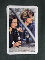 Kártyanaptár,PEPSI üdítőital,Budapest,erdei termék vállalat,férfi,női modell,1980, (1)