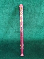 Kézzel faragott népi fa furulya (1970-80')