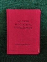Eredeti MSZMP párttagkönyv hiánytalan tagdíjbélyegekkel(1950-60')