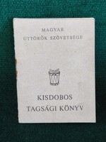 Eredeti Kisdobos tagsági könyv tagdíjbélyegekkel.(1970-80')