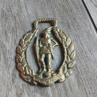 Szép régi réz lószerszám dísz (Robin Hood)