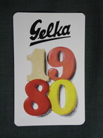 Kártyanaptár,Gelka rádió televízió szerviz,grafikai,1980, (1)
