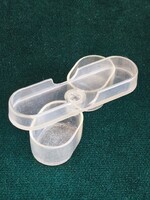 Retro műanyag átlátszó kemping só-borstartó(1970-80')