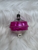 Retro  régi üveg karácsonyfadísz,búgócsiga