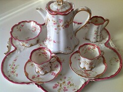 HAVILAND LIMOGES 2 SZEM. KÁVÉSKÉSZLET 1880 - 1890