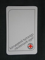 Kártyanaptár,Magyar Vöröskereszt,környezetvédelem,1980, (1)