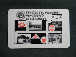Kártyanaptár,Szekszárd ÁFÉSZ,Szász söröző,Sió csárda,sárközi csárda,Decs,1980, (1)