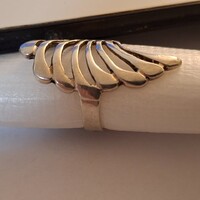 Ezüst, legyező formájú gyűrű