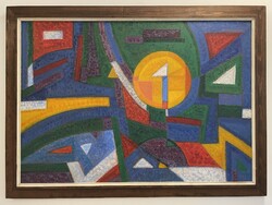 NAGYMÉRETŰ!!! Moldován István (1911-2000) 83x113 cm EREDETI olajfestménye