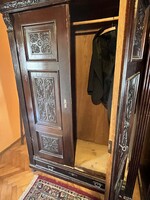 Antik neobarokk ruhásszekrény pár – faragott, 1900-as évek eleje