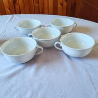5 db Zsolnay porcelán leveses csésze