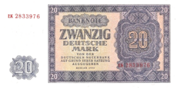 NDK Német Demokratikus Köztársaság 20 márka 1955 UNC