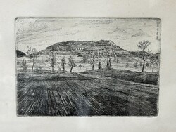 Gross Arnold (1929-2015) Korai rézkarca