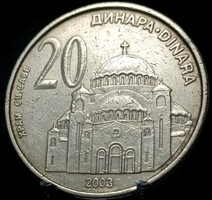 Szerbia 20 Dinár, 2003 A19F4