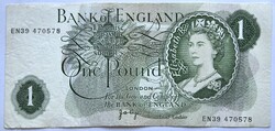 Egyesült Királyság - Anglia 1 Pound / Font 1970, F+.