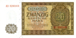 NDK Német Demokratikus Köztársaság 20 márka 1948 UNC