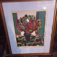 Hajdú Katalin/ Szász Endréné / :Virágcsokor c. munkája