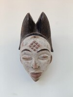 Antik afrikai patinás fa maszk Punu népcsoport Gabon africká maska 778 dob 33 8777