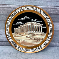 Adis: Hand Made In Greece Athén látkép réz fali dísz