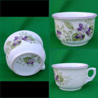 Vintage ibolyás komacsésze 19 sz vége