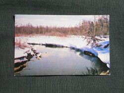 Kártyanaptár,Oroszország,Moszkva,folyópart,téli tájkép,1980, (1)