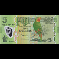 Fidzsi-szigetek / Fiji 5 Dollars 2012 P-115a (2) Polymer UNC