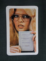 Kártyanaptár,OTP takarékpénztár,női modell,1980, (1)