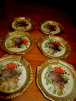 6 db  Florentin fa pohár alátét kicsi tálca