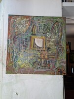 JÁK PÉTER 2025 o/v 58X 58cm "KIS HÁZAM LESZ FALUHELYEN" -