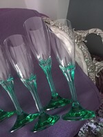 Szépséges elegáns pezsgős pohár készlet / 13 db !!