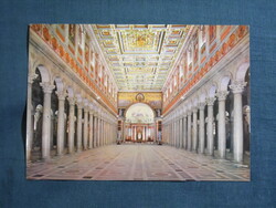 Képeslap,Olaszország,Róma,Basilica di San Paolo,Szent Pál-bazilika látkép,részlet,1970-