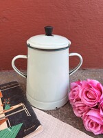 Retro Budafoki 2 literes Zománcos zsírosbödön falusi paraszti gyűjtői nosztalgia darab