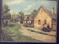 Turmayer Sándor: Painting of village life