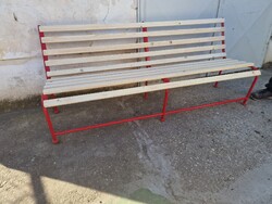 Antik kerti pad régi kerti pad csővázas vas pad