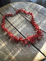 Régi vörös korall ágas nyaklánc