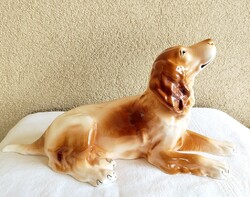 Gránit kerámia kutya figura