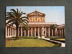 Képeslap,Olaszország,Róma,Szent Pál-bazilika,Basilica di San Paolo,1970-