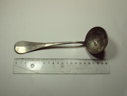 Antik evőeszköz szedőkanál, mérőkanál - átmérő: 6 cm - Alpacca, Alpakka
