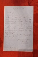 Klapka György tábornok sajátkezűleg írt levele
