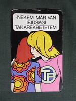 Kártyanaptár,OTP takarékpénztár,grafika,1981,  (1)