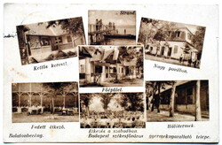 Balatonberény - Bp gyermeknyaraló telepe , fedett étkező, háló, kettős kereszt  mozaik képesap 1940