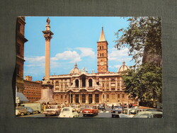 Képeslap,Olaszország,Róma,Santa Maria Maggiore-bazilika látkép,részlet,1970-