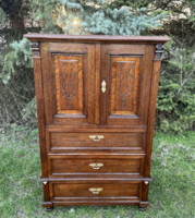 Gyönyörű  Antik Ónémet Pillér szekrény/Cabinet/Nagyon jó állapotban. Cca 1880!