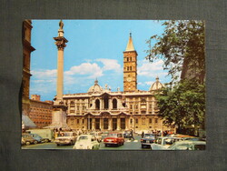 Képeslap,Olaszország,Róma,Santa Maria Maggiore-bazilika látkép,részlet,1970-