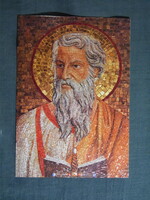 Képeslap,Olaszország,Róma,Basilica di San Paolo,Szent Pál-bazilika,mozaik kép látkép,részlet,1970-