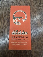 Áldás kávépótló számolócédula