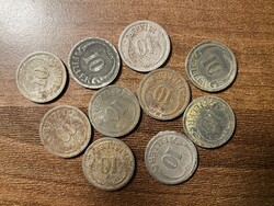 10 fillér - 1940, 1941