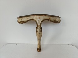 Antik bútor faragott fa festett konzol asztal végein sérült 832 6520