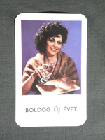 Kártyanaptár,Vodka,Agros vállalat,női modell,1981,  (1)