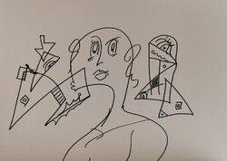 Baján Ildikó 24 x 33 cm. Rajz.